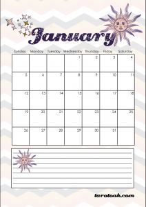 Free Printable Calendar Page for January 2020