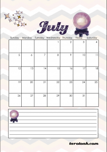 July 2020 Printable Calendar