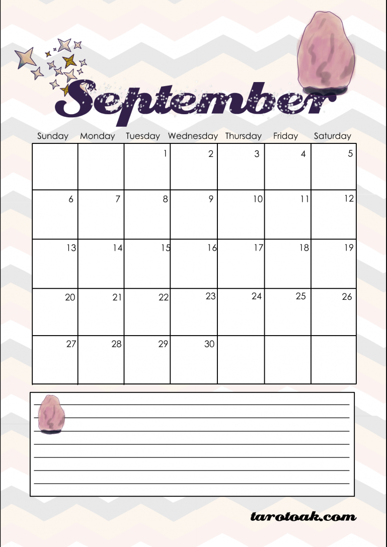 Free Printable 2020 Tarot Planner Calendar