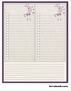 Free Printable Tarot To-Do Lists