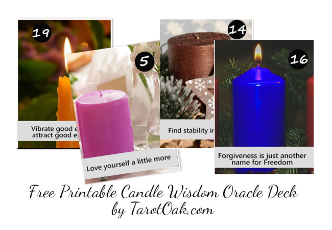 Free Printable Candle Wisdom Oracle Deck