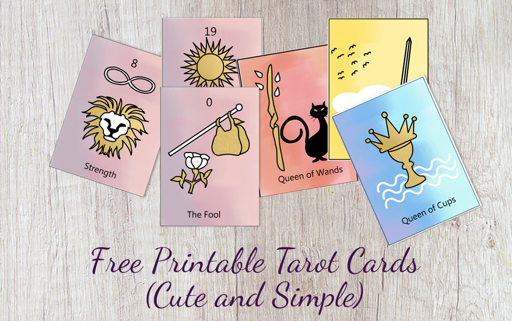 Free Printable Cute and Simple Tarot Cards Deck (Cute and Simple)