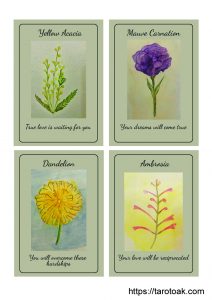 Free Printable Flower Power Oracle Cards Page 1