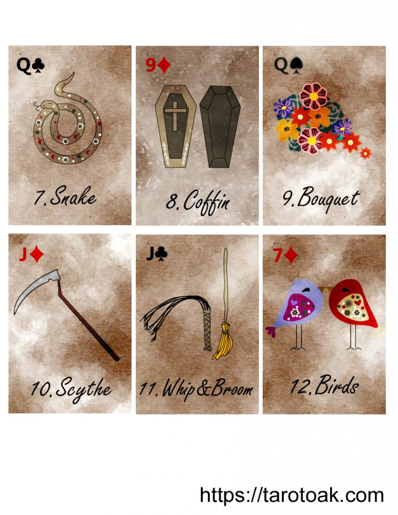 Free Printable Lenormand Cards Sheet 2