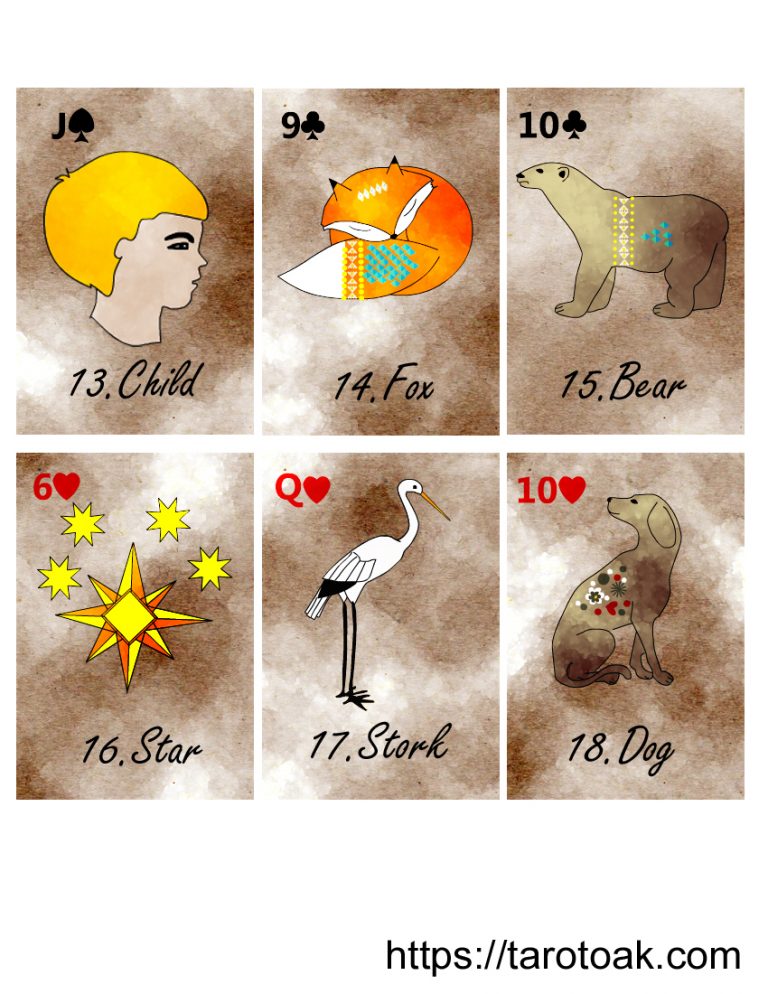 Free Printable Lenormand Cards