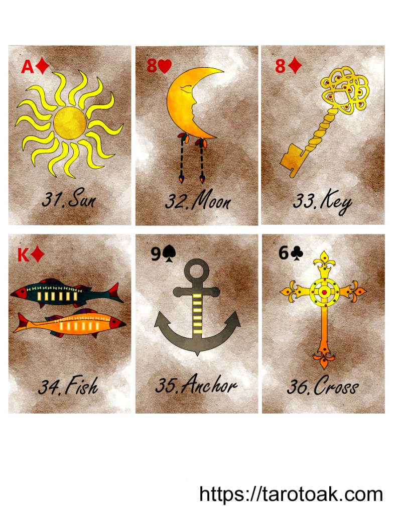 Free Printable Lenormand Cards Sheet 6